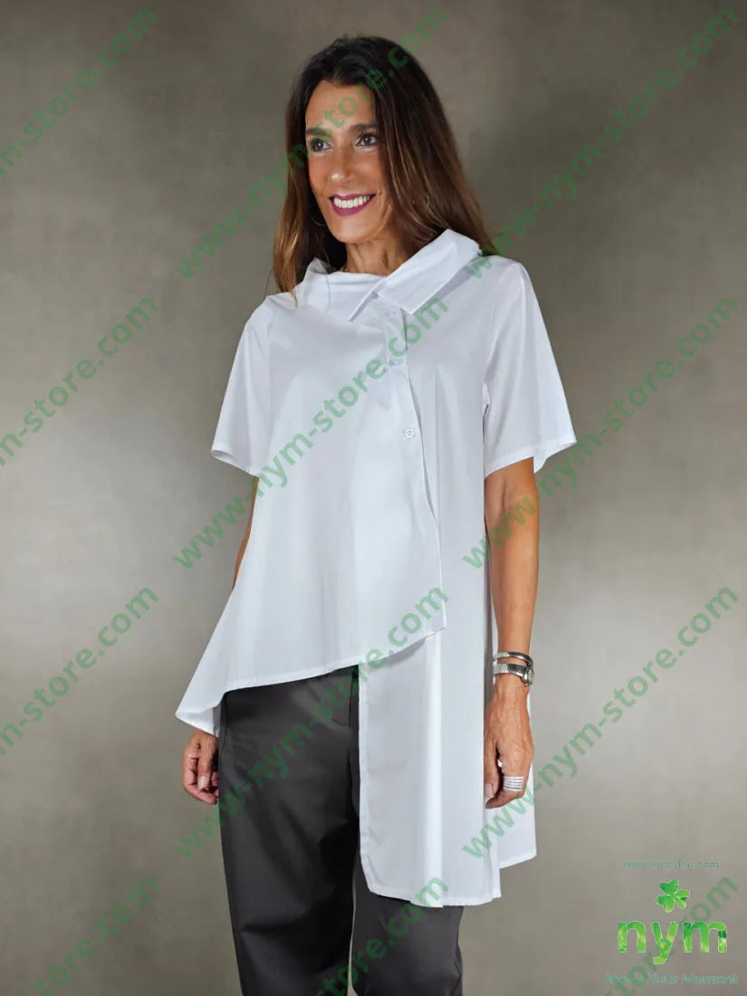 camicia finti bottoni 62co35eny3ea U / BIANCO / AI25 CAMICIA