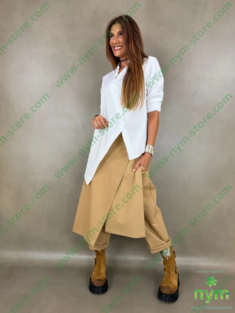 camicia guru asimmetrica 100co - CAMICIA