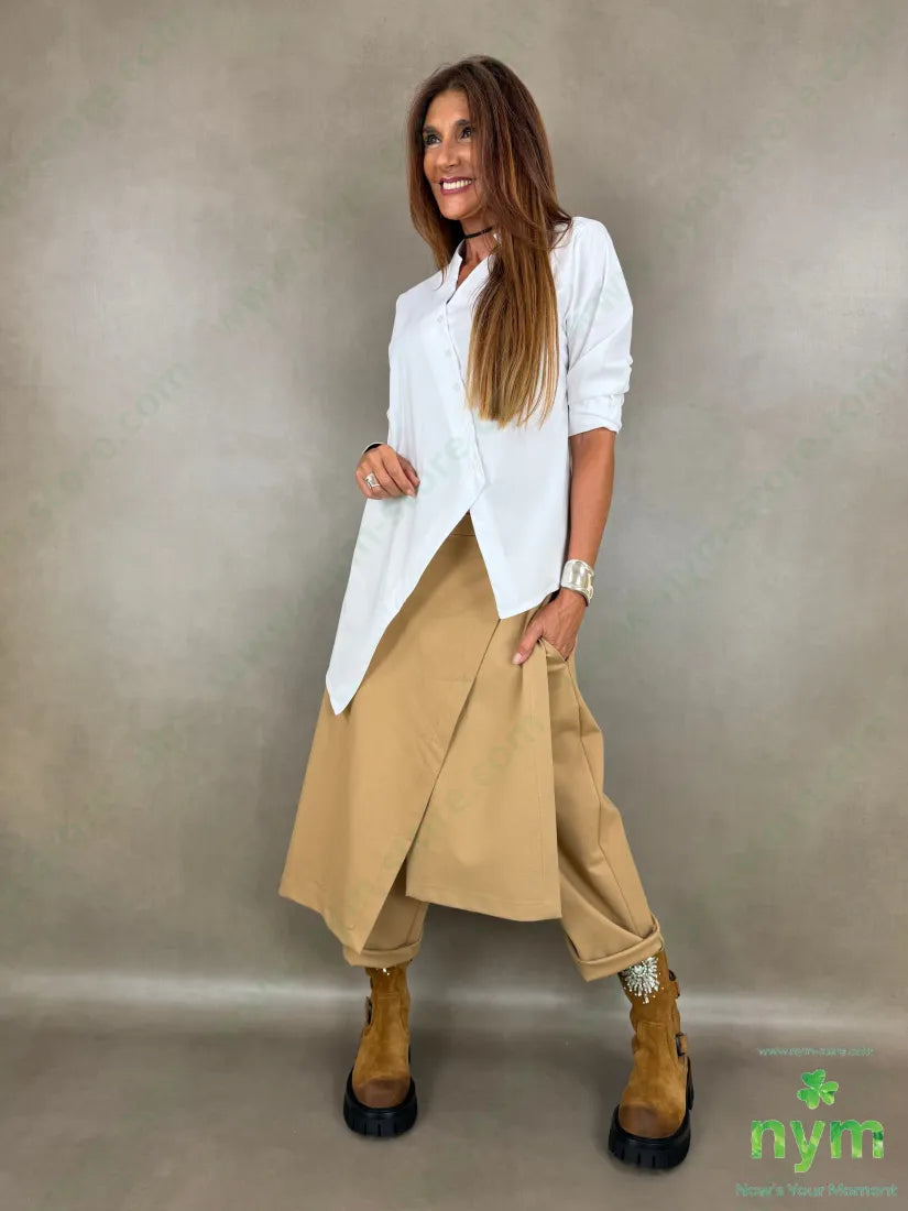camicia guru asimmetrica 100co - CAMICIA