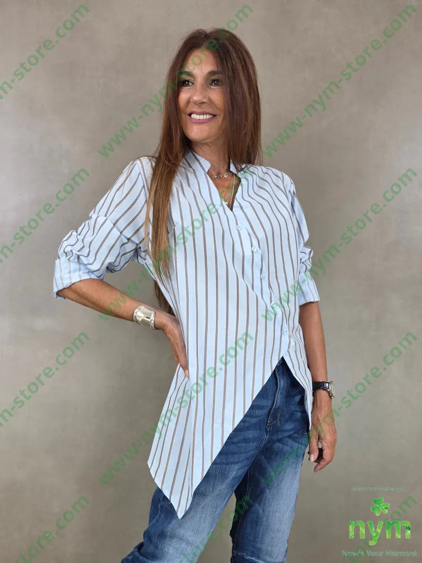 camicia guru bacchettata 100co - U / AZZURRO P / AI26 - CAMICIA