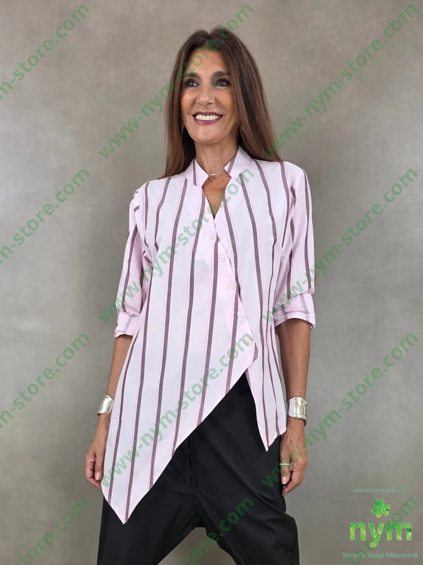 camicia guru bacchettata 100co - U / ROSA G / AI26 - CAMICIA