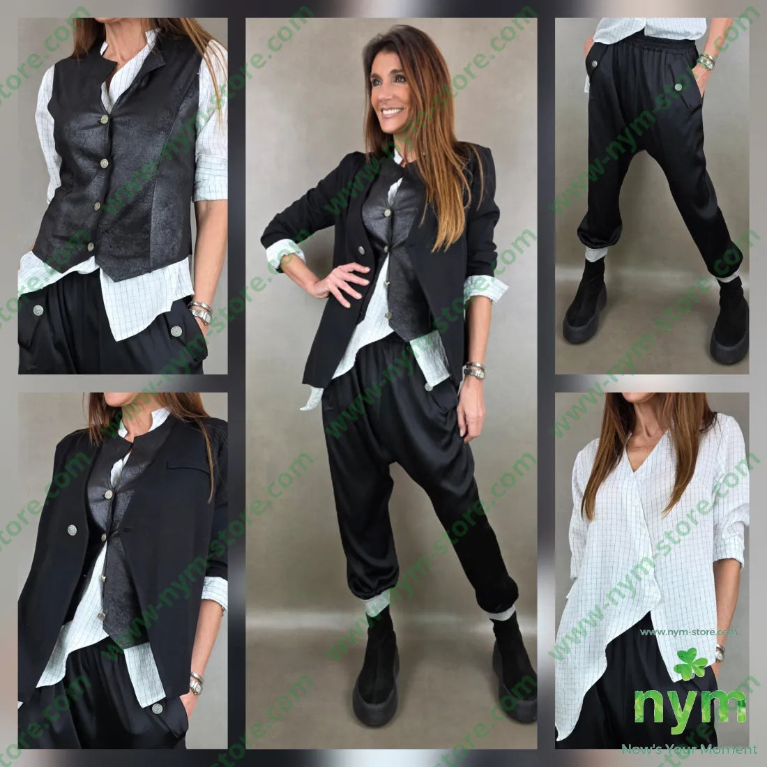 camicia guru corta tessuto quadro 65ly17ny16li2pl U / BIANCO / PE26 CAMICIA