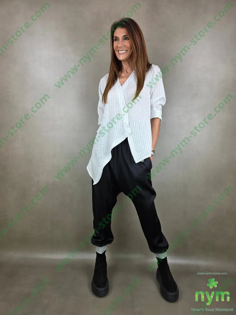 camicia guru corta tessuto quadro 65ly17ny16li2pl U / BIANCO / PE26 CAMICIA