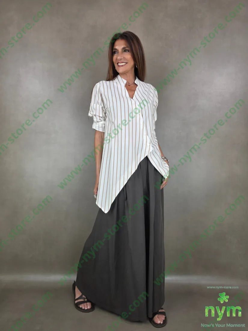 camicia guru cotone bacchettata 100co - U / CAMMELLO / PE26 - CAMICIA