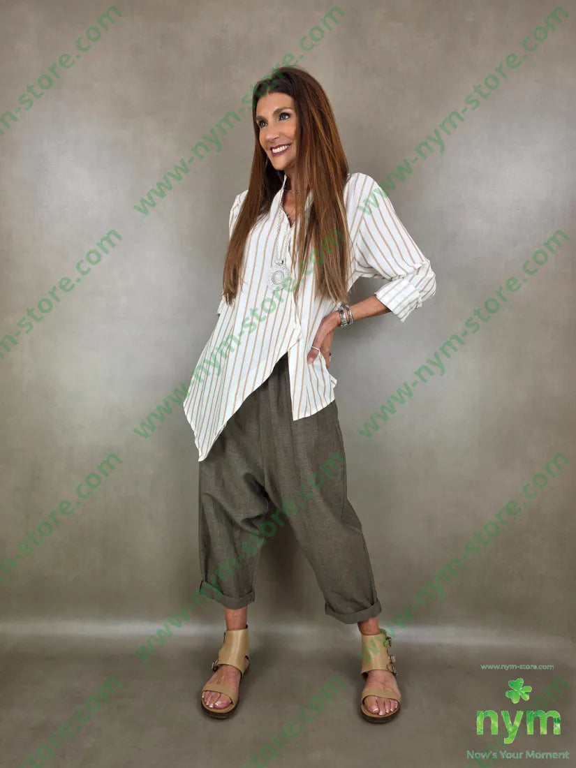 camicia guru cotone bacchettata 100co - U / CAMMELLO / PE26 - CAMICIA