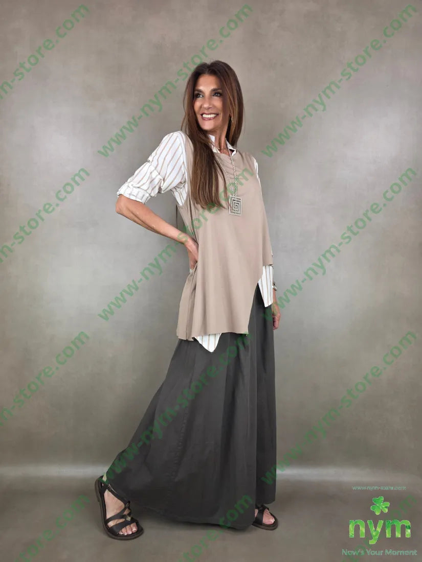 camicia guru cotone bacchettata 100co - U / CAMMELLO / PE26 - CAMICIA