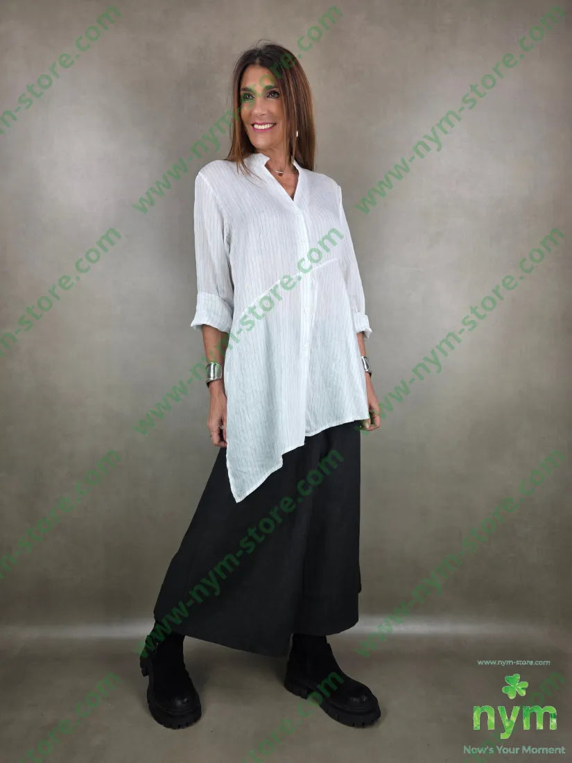 camicia guru lunga tessuto gessato 100co CAMICIA