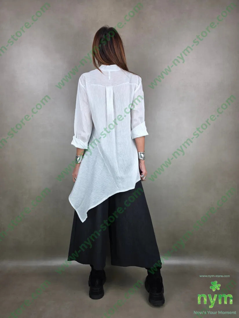 camicia guru lunga tessuto gessato 100co CAMICIA