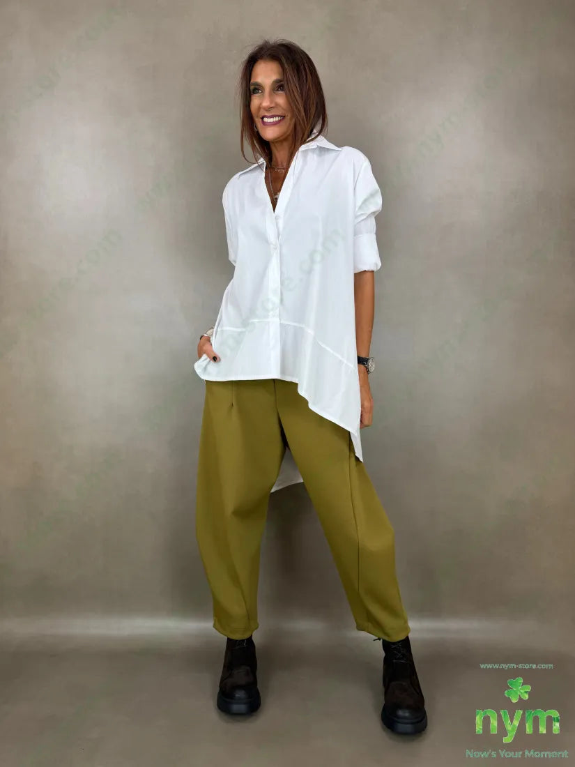 camicia lunga con punta dietro 100co - U / BIANCO / AI26 - CAMICIA