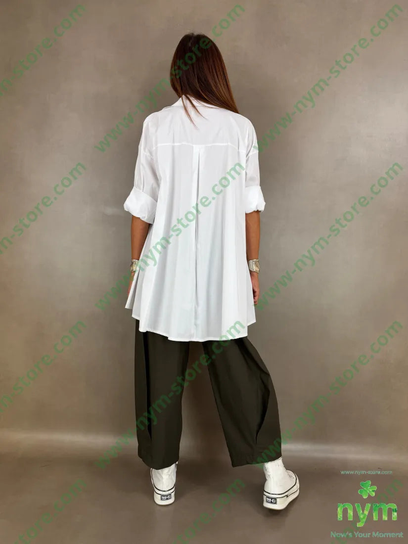 camicia lunga con rimborso 100co - U / BIANCO / AI26 - CAMICIA