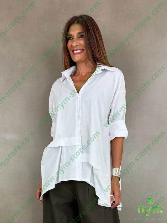 camicia lunga con rimborso 100co - U / BIANCO / AI26 - CAMICIA