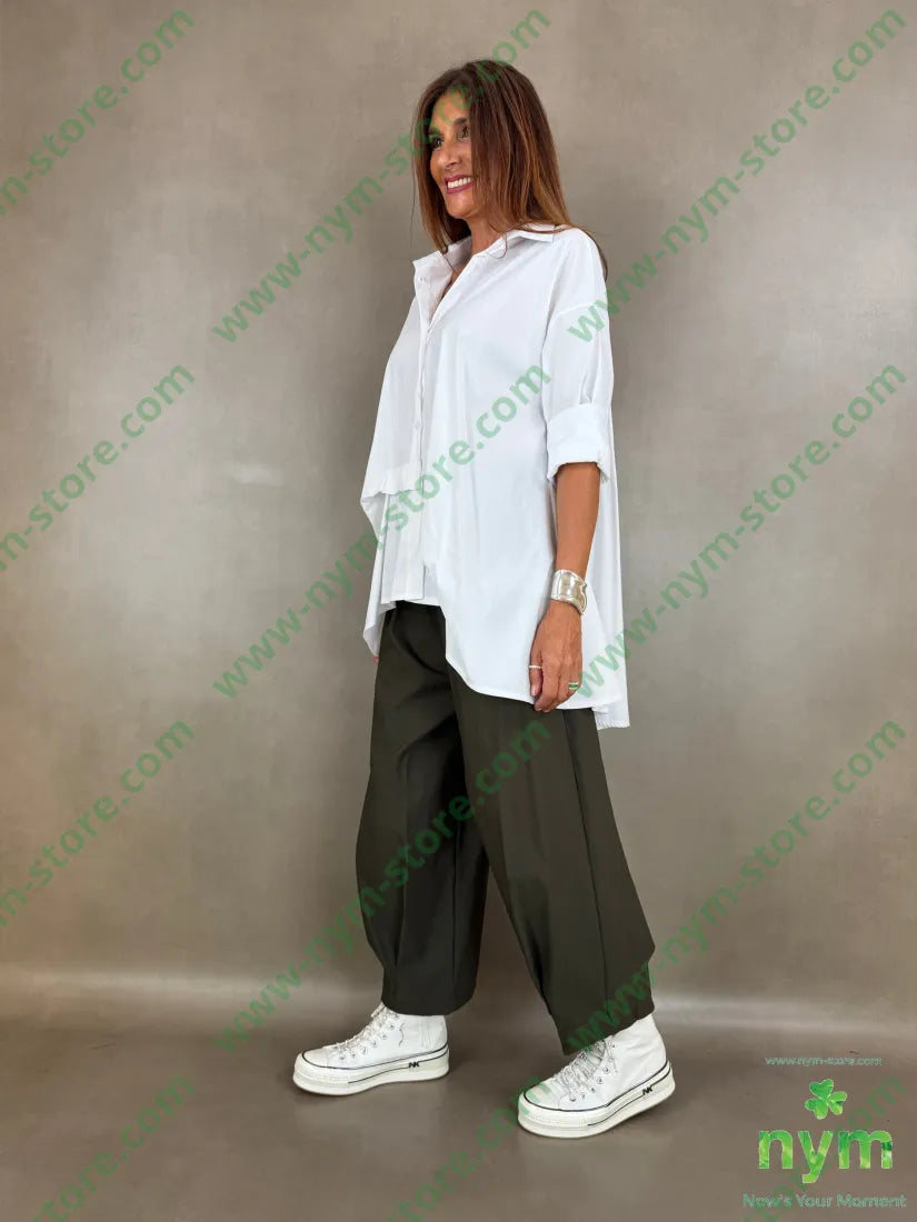 camicia lunga con rimborso 100co - U / BIANCO / AI26 - CAMICIA