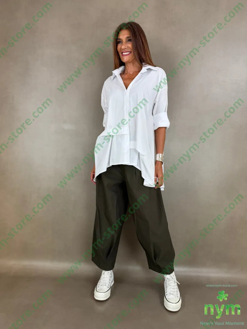 camicia lunga con rimborso 100co - U / BIANCO / AI26 - CAMICIA