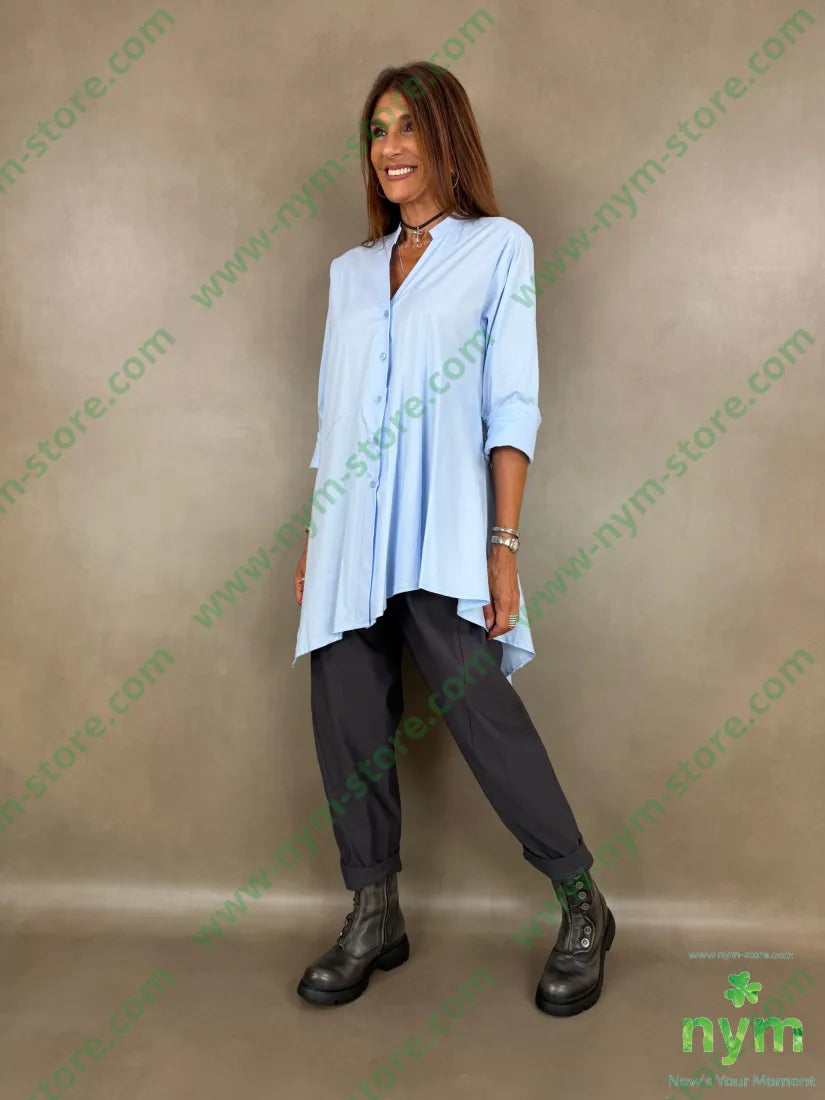 camicia lunga coreana 100co - CAMICIA