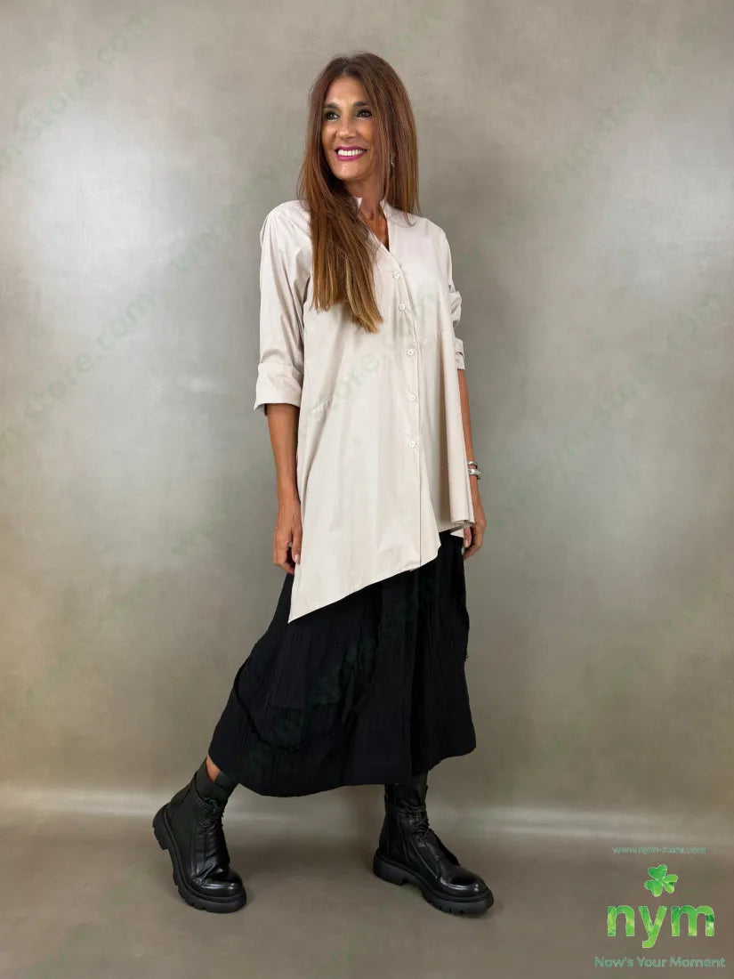 camicia lunga coreana 100co - CAMICIA