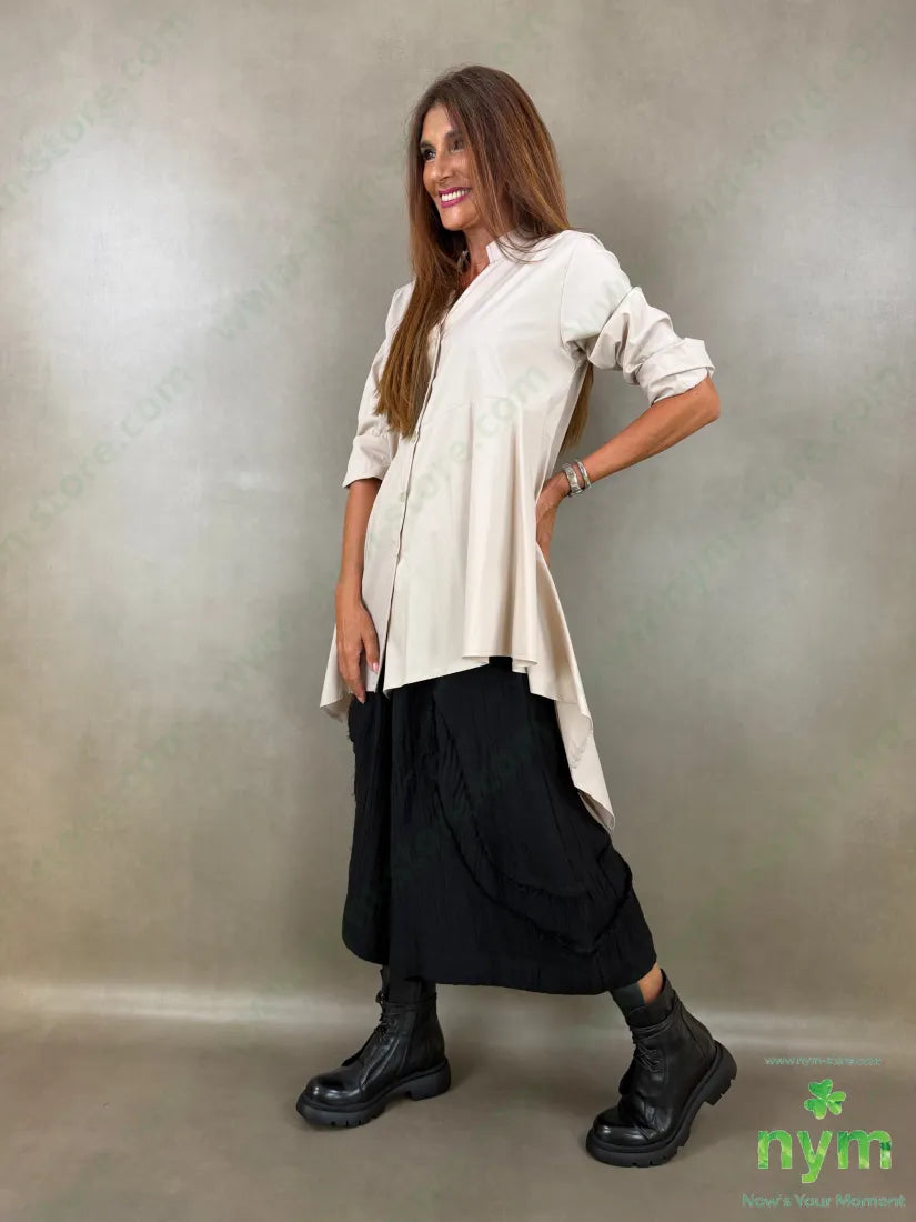 camicia lunga coreana 100co - CAMICIA