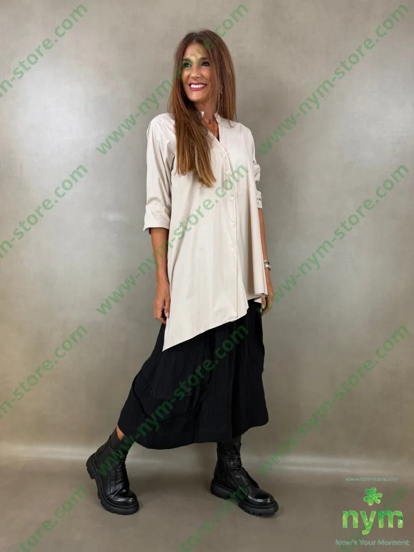 camicia lunga coreana 100co - CAMICIA