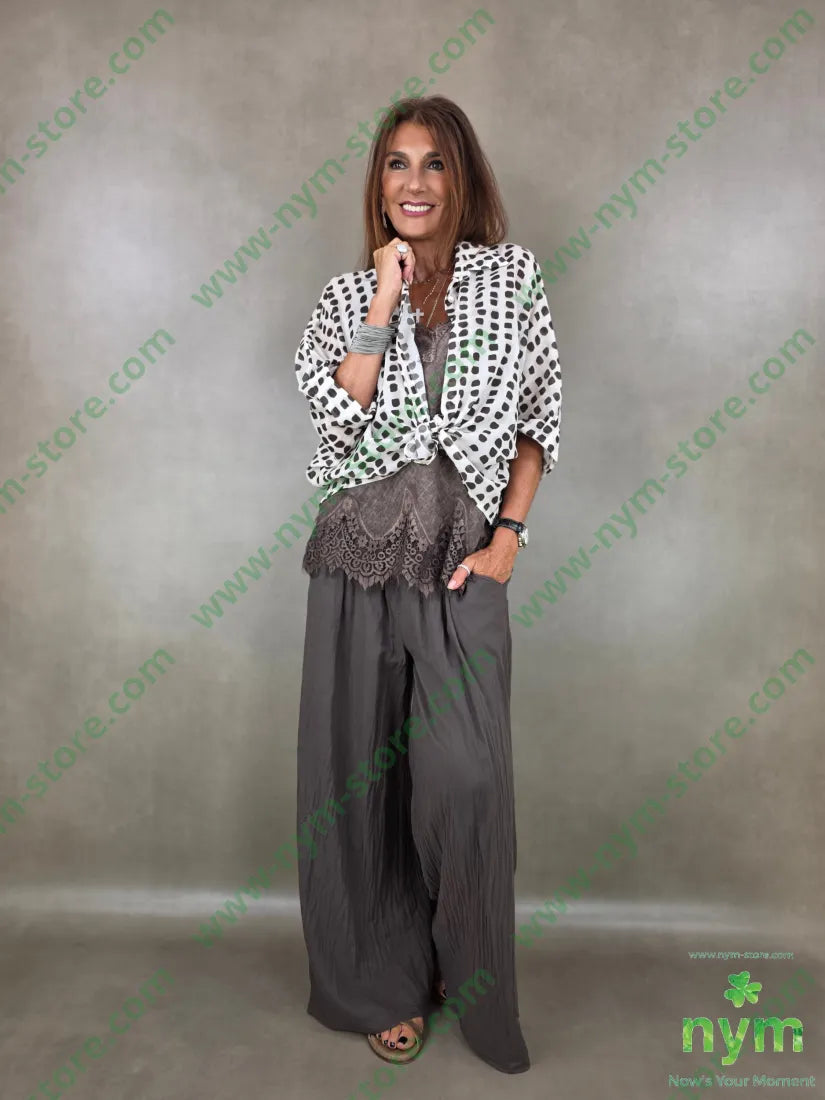 camicia mussola con stampa 100co - CAMICIA
