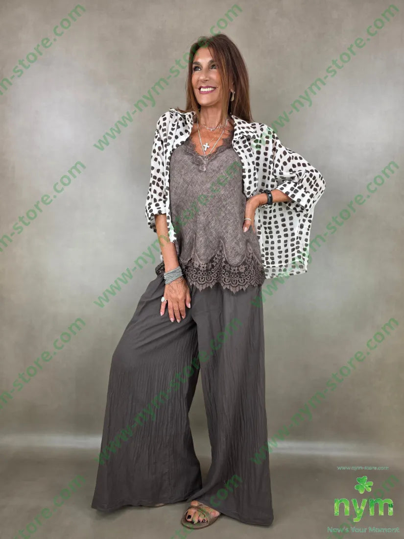 camicia mussola con stampa 100co - CAMICIA