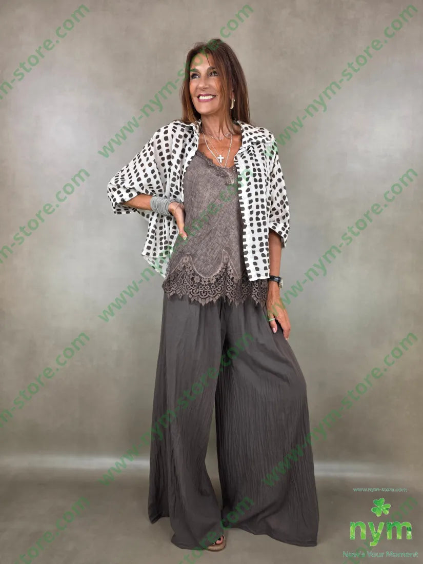 camicia mussola con stampa 100co - CAMICIA