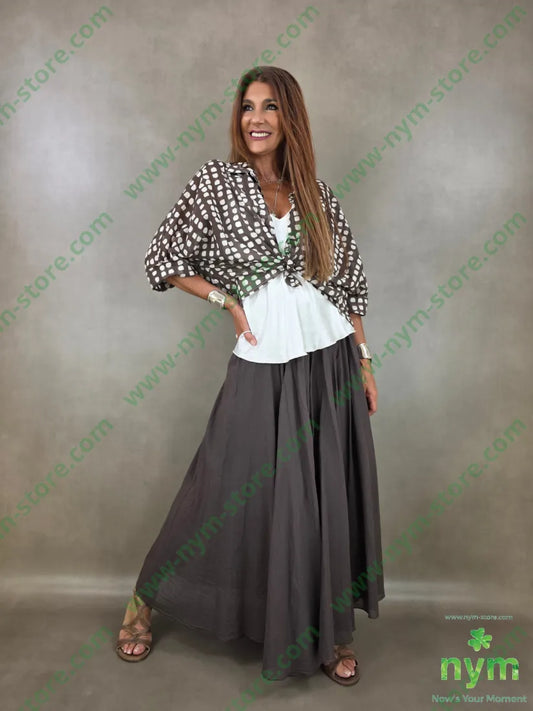 camicia mussola con stampa 100co - CAMICIA
