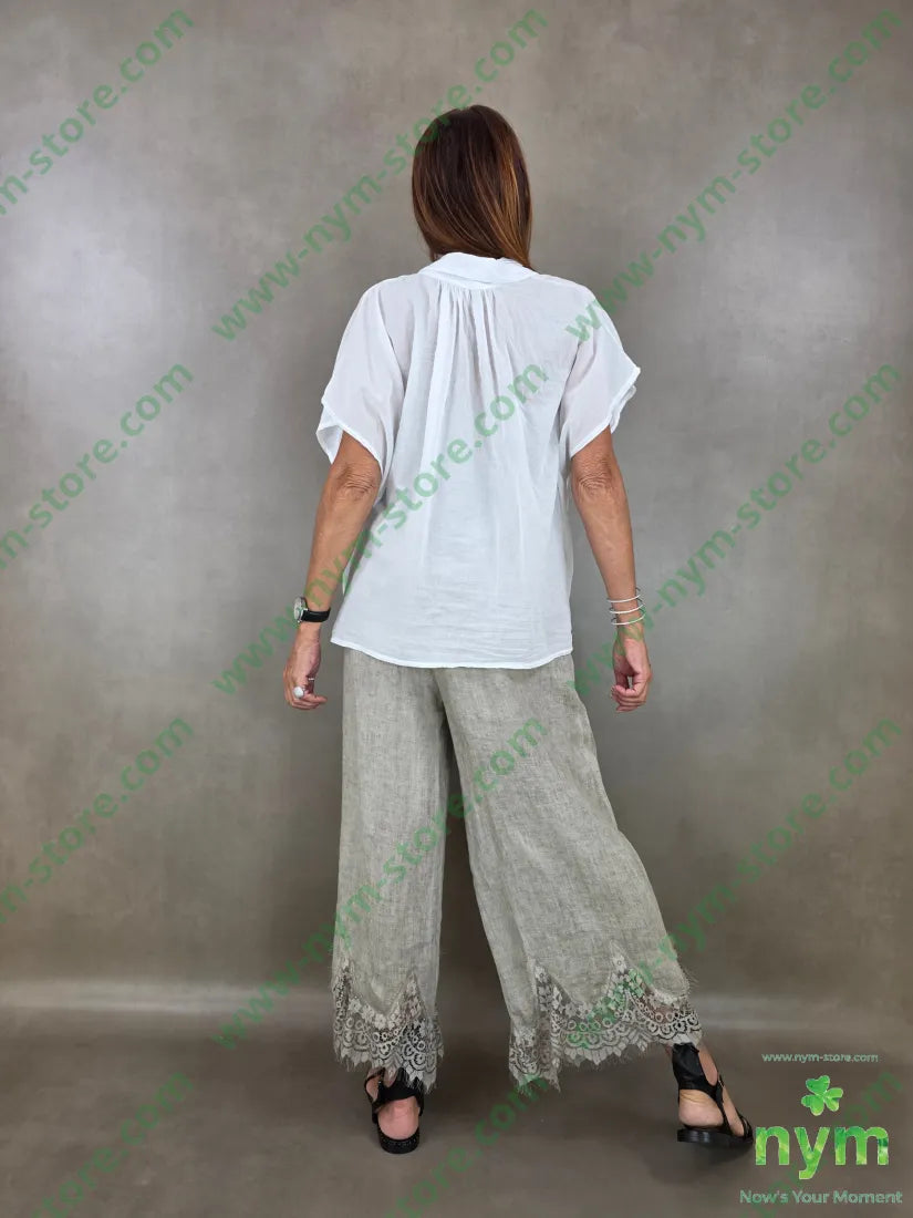 camicia mussola manica ampia 100co - U / BIANCO / PE26 - CAMICIA