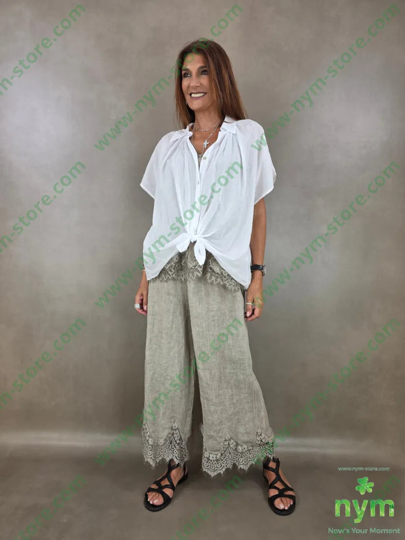 camicia mussola manica ampia 100co - U / BIANCO / PE26 - CAMICIA