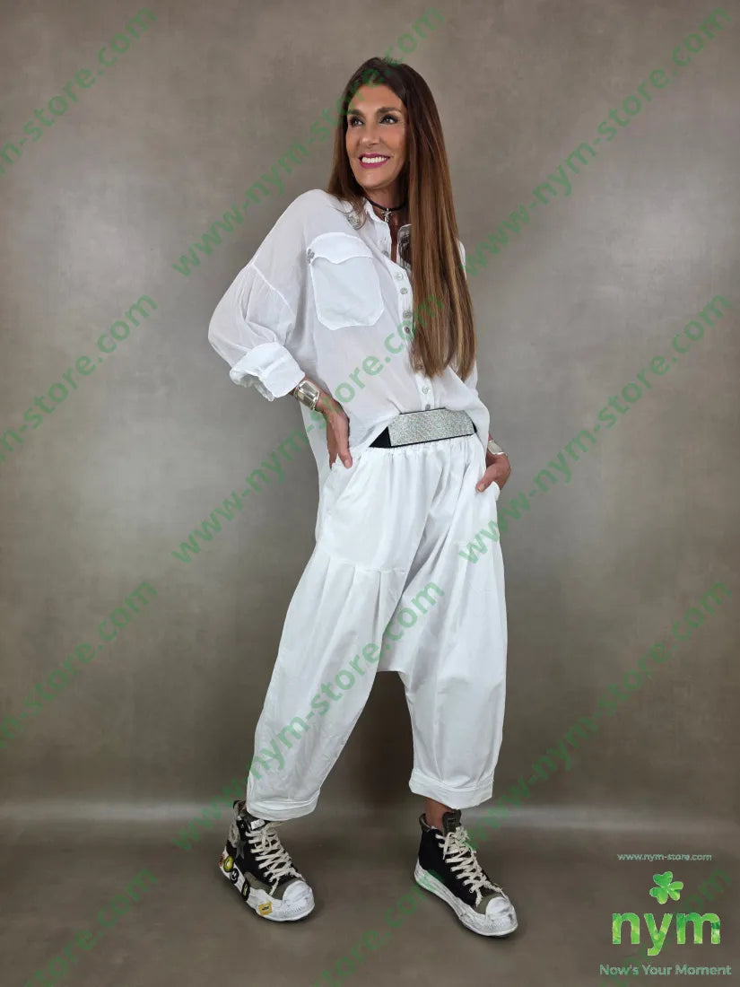 camicia mussola multibottoni 100co - CAMICIA