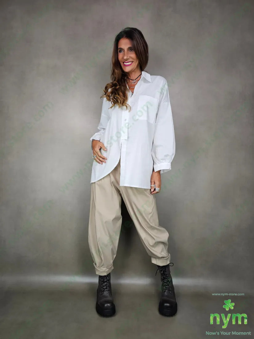 camicia over con tasca 100co U / BIANCO / AI25 CAMICIA