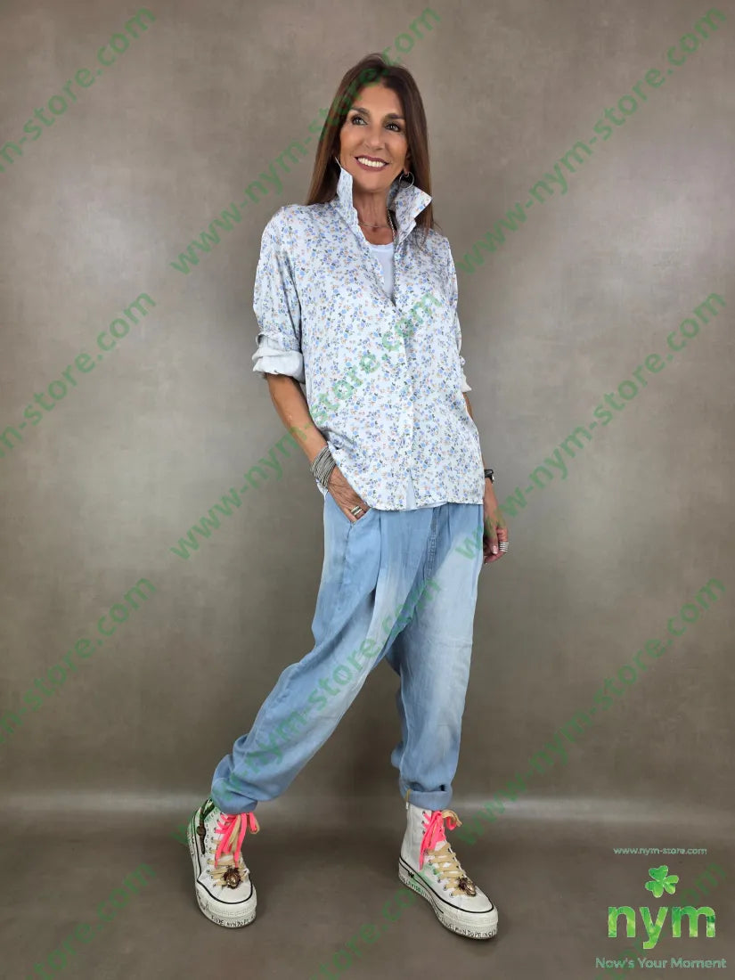 camicia provenzale raso viscosa 100vi - U / AZZURRO / PE26 - CAMICIA