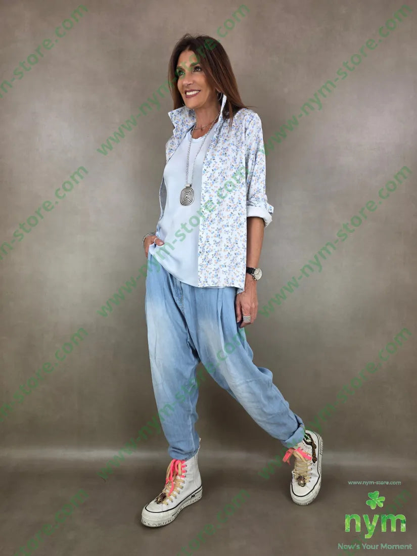 camicia provenzale raso viscosa 100vi - U / AZZURRO / PE26 - CAMICIA