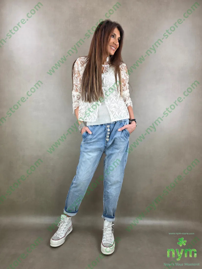 camicia ricamata chinois 40pl30pa30c U / PANNA / PE26 CAMICIA