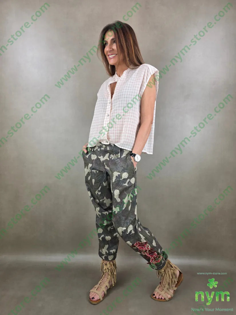 camicia senza manica quadro 83co17pl - U / CORALLO / PE26 - CAMICIA