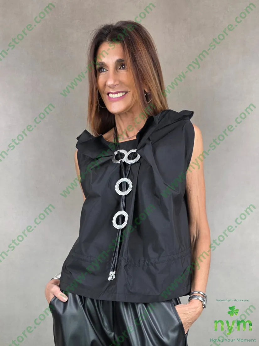 camicia taffeta 100pl U / NERO / AI25 CAMICIA