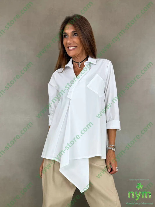 camicia tasca obliqua 100co - U / BIANCO / AI26 - CAMICIA