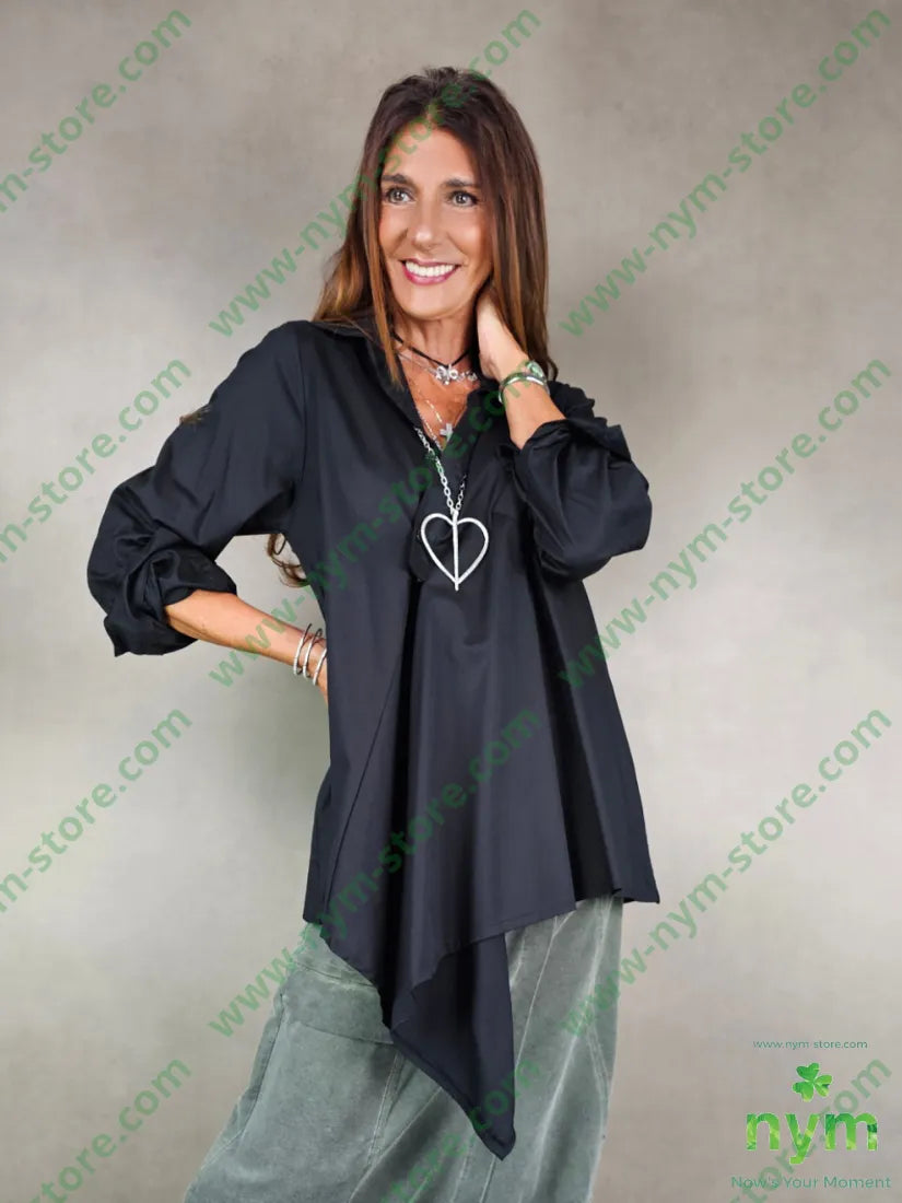 camicia tasca obliqua 100co U / NERO / AI25 CAMICIA