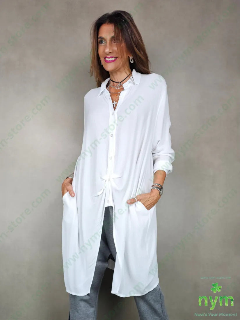 camicione tasche lato 100co U / BIANCO / AI25 CAMICIA