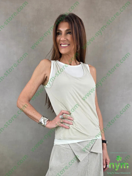 canotta doppiata in modal 90vi6ea4se - U / BEIGE / PE26 - TSHIRT