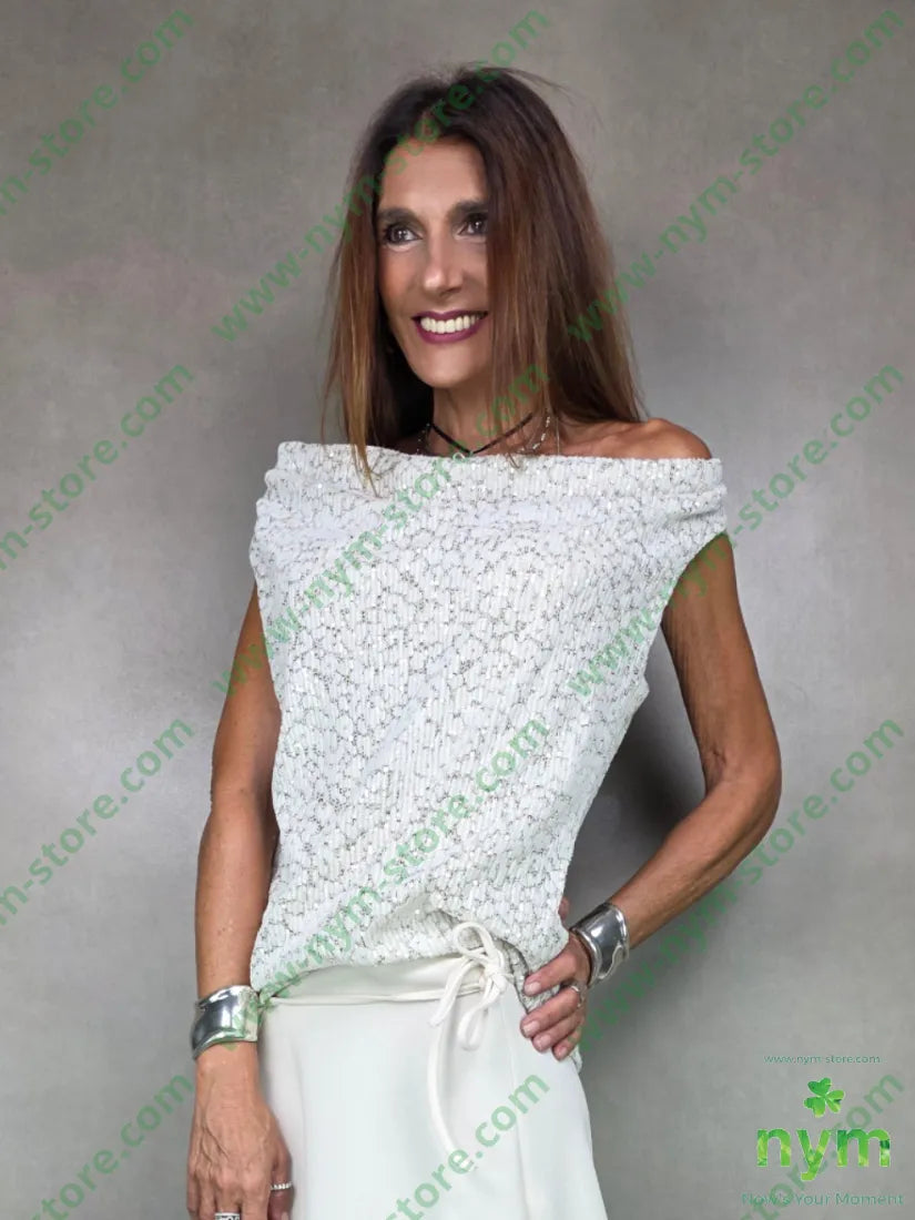 canotta fodera micro paillettes 100pl TOP