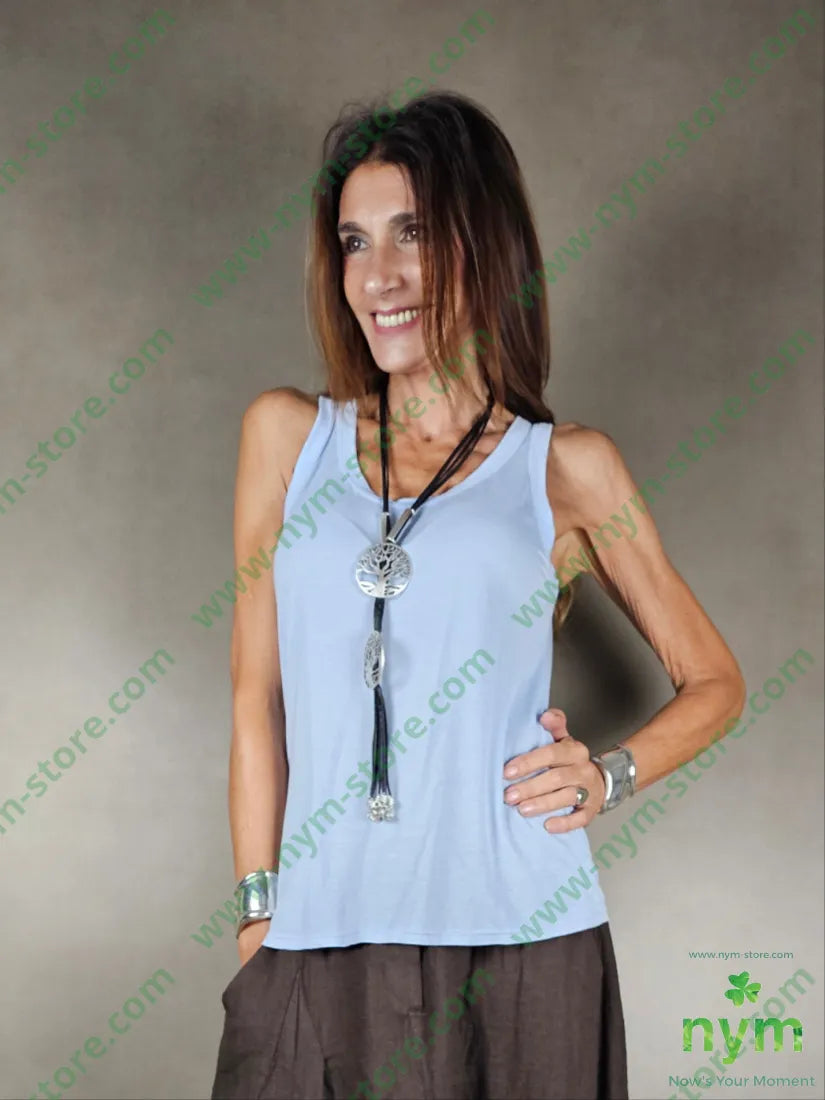 canotta jam lyocell 100ly U / AZZURRO / PE25 TOP