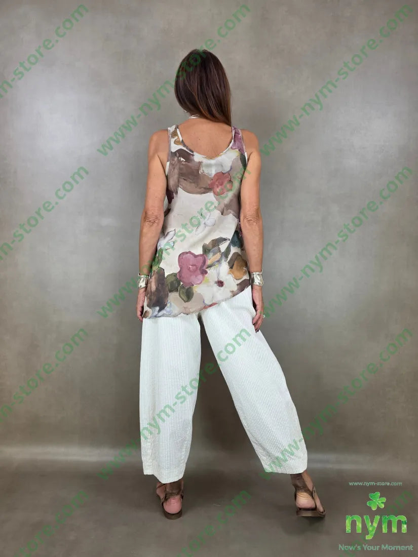 canotta misto seta fiori 70vi30se - U / CAMMELLO / PE26 - TOP