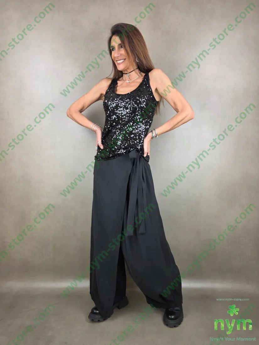 canotta paillettes foderata 100pl TOP