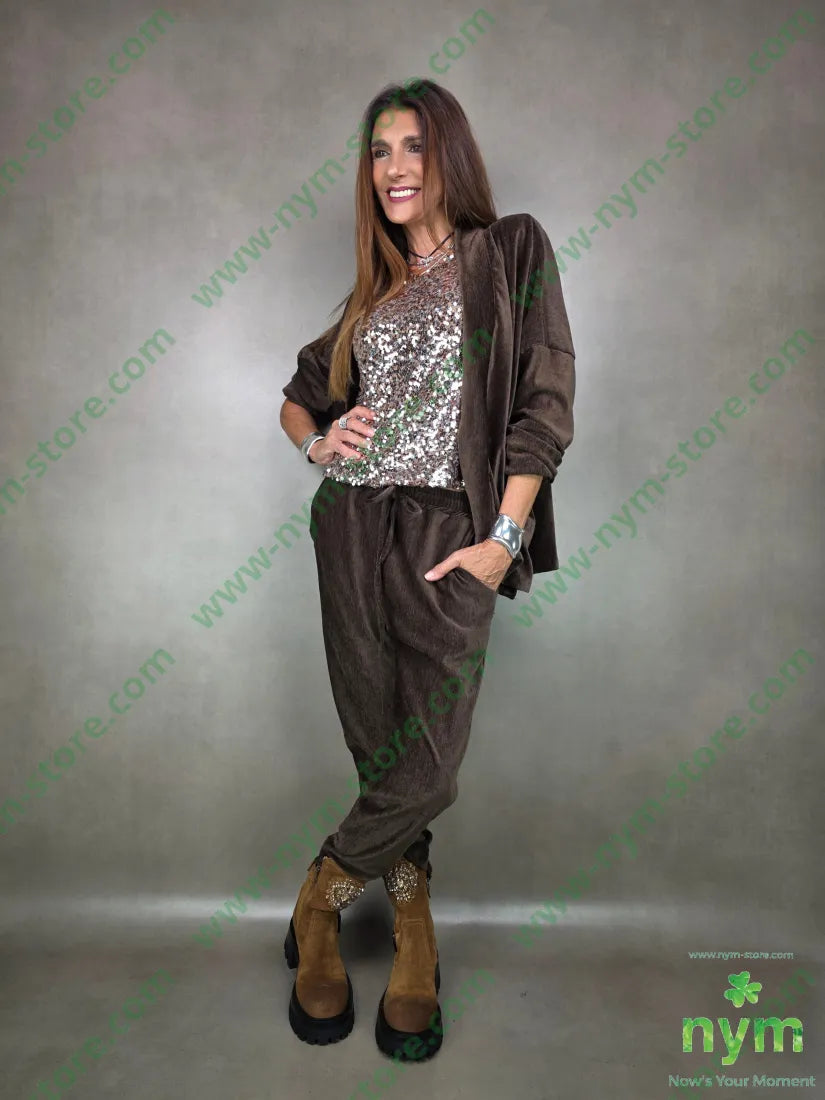 canotta paillettes spallina 100pl TOP