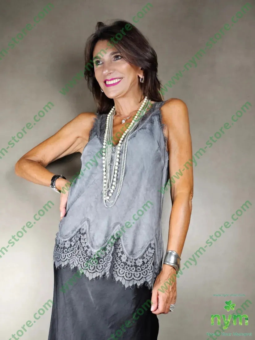 canotta pizzo fondo 100vi TOP