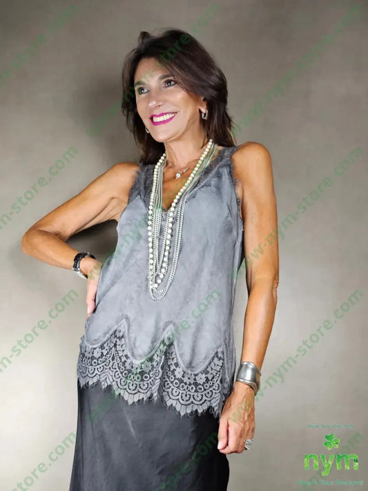 canotta pizzo fondo 100vi TOP