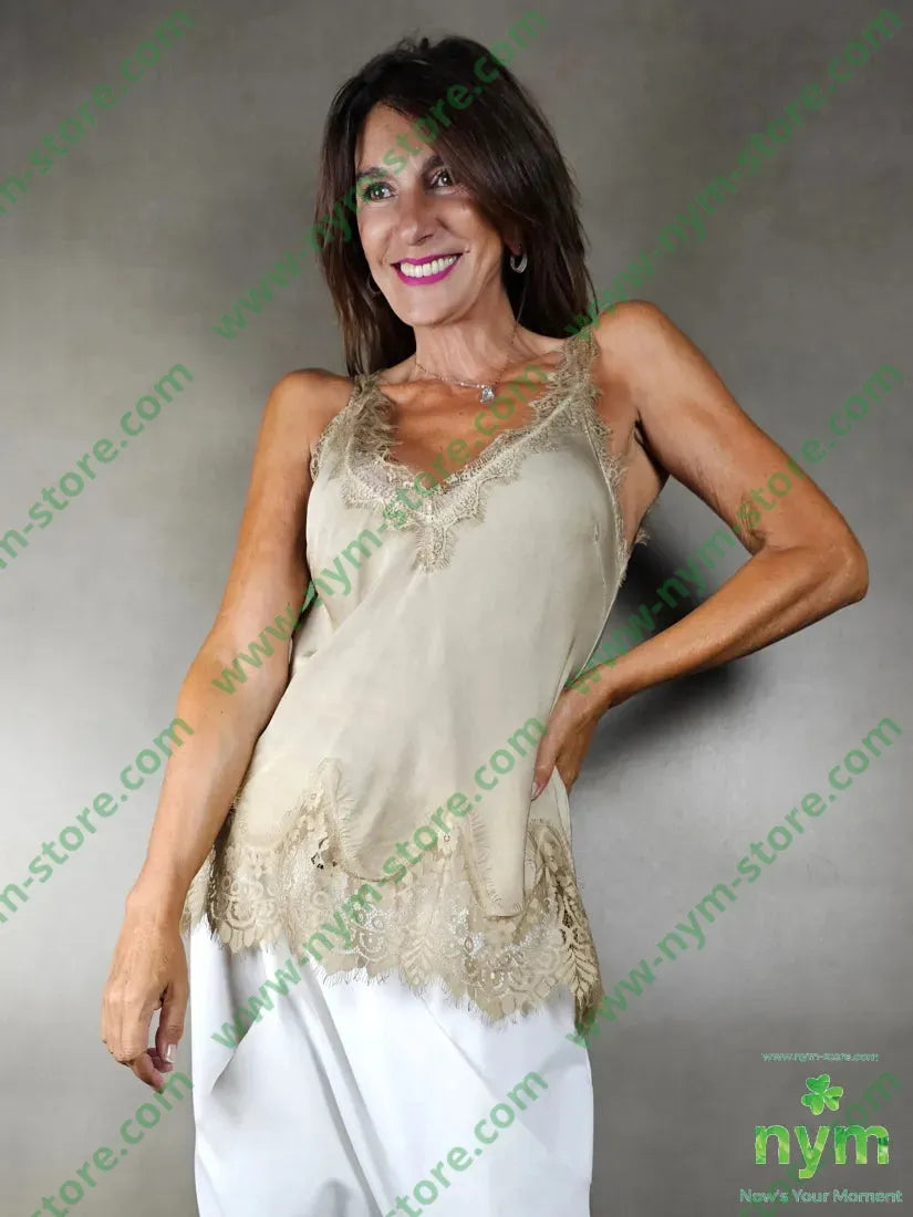 canotta pizzo fondo 100vi TOP