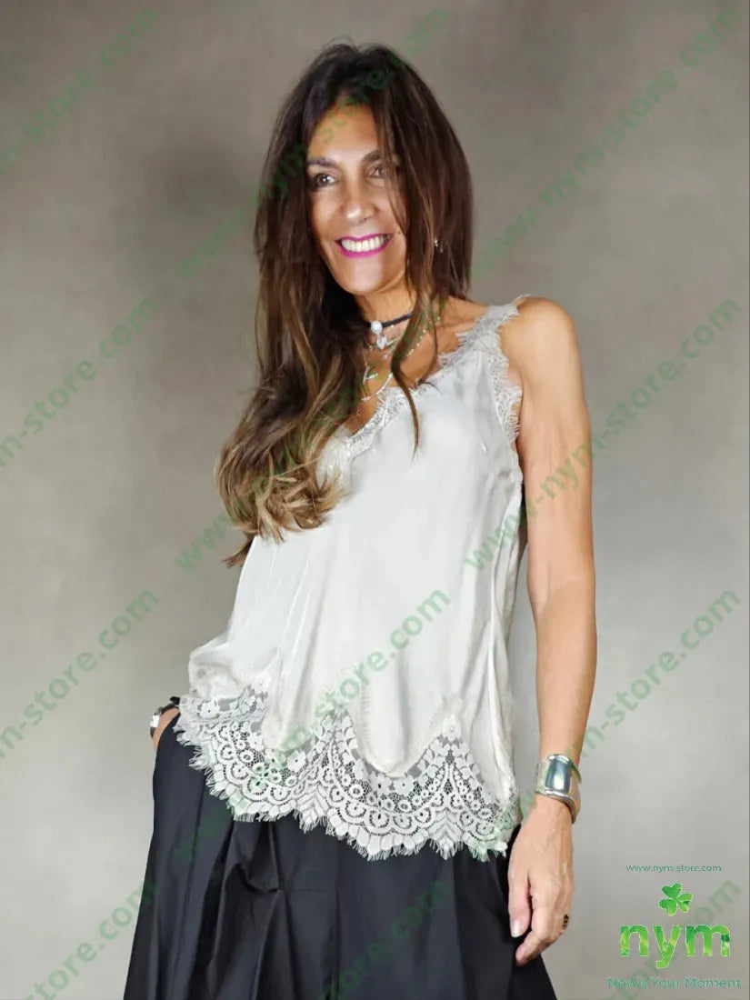 canotta pizzo fondo 100vi TOP