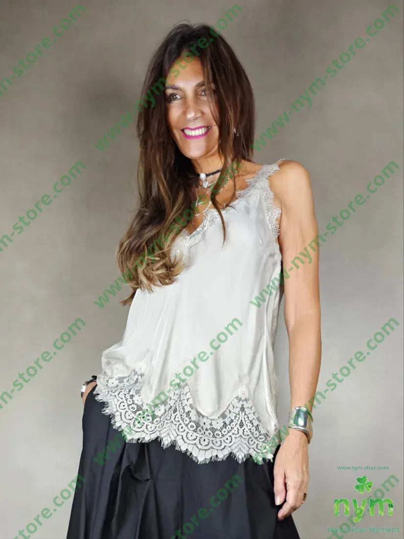 canotta pizzo fondo 100vi TOP