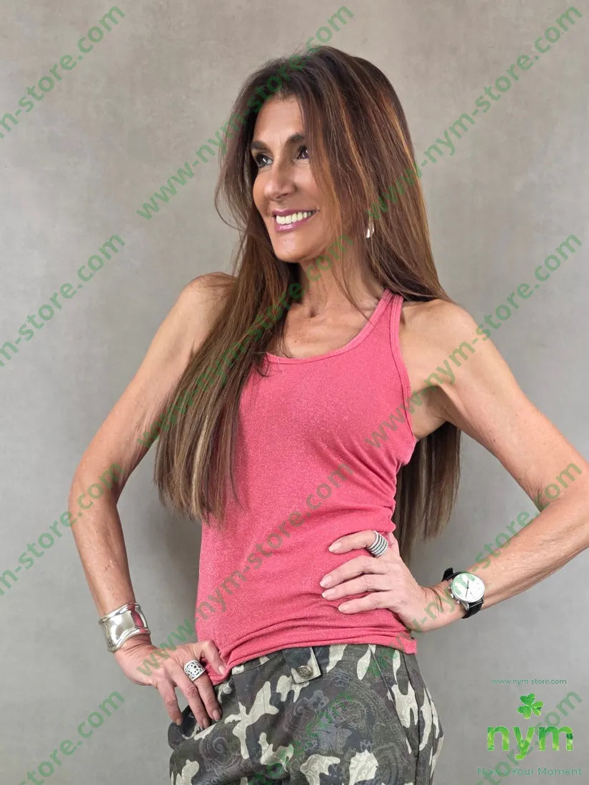 canotta vogatore lurex 64vi17pl14pa5ea - U / CORALLO / PE26 - TOP