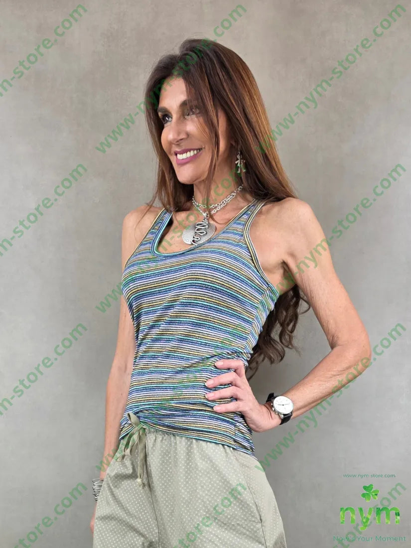 canotta vogatore lurex 64vi17pl14pa5ea - U / RIGA B / PE26 - TOP